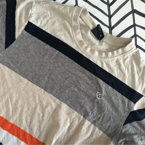 Southpole Authentic Collection Size M Short Sleeve Striped Colorblock Tee Shirt